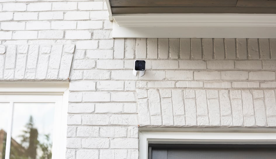 ADT outdoor camera on a Brooklyn home